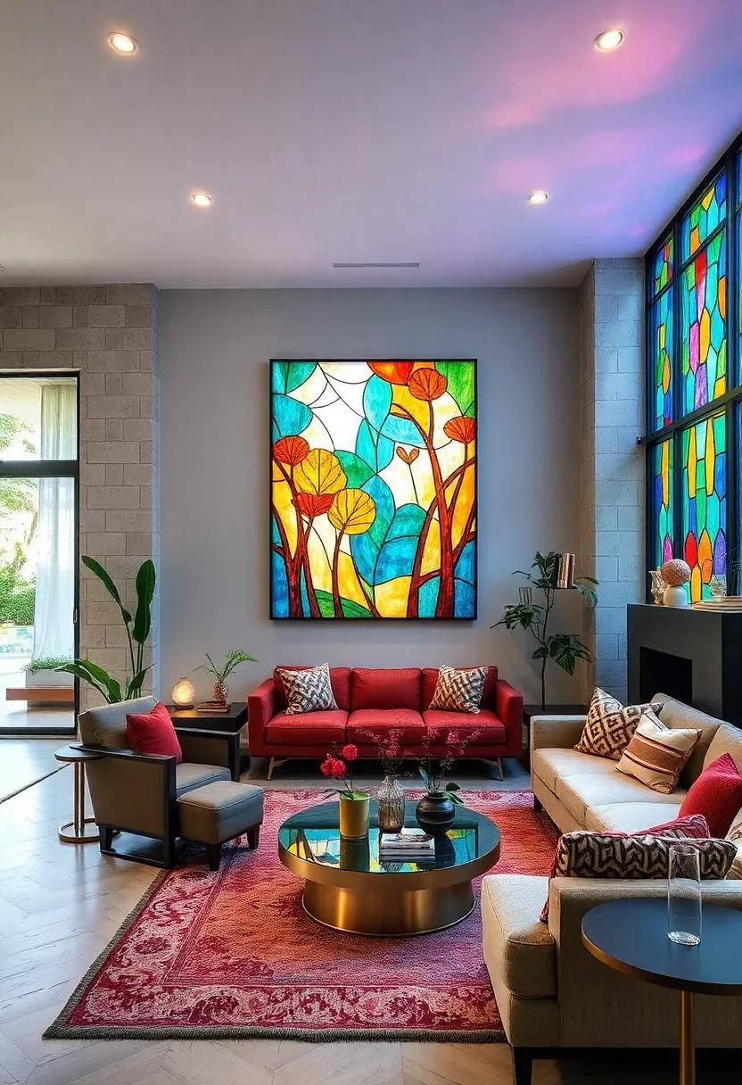 Vivid Stained Glass Installations Casting Colorful Light to Enliven Eclectic Spaces