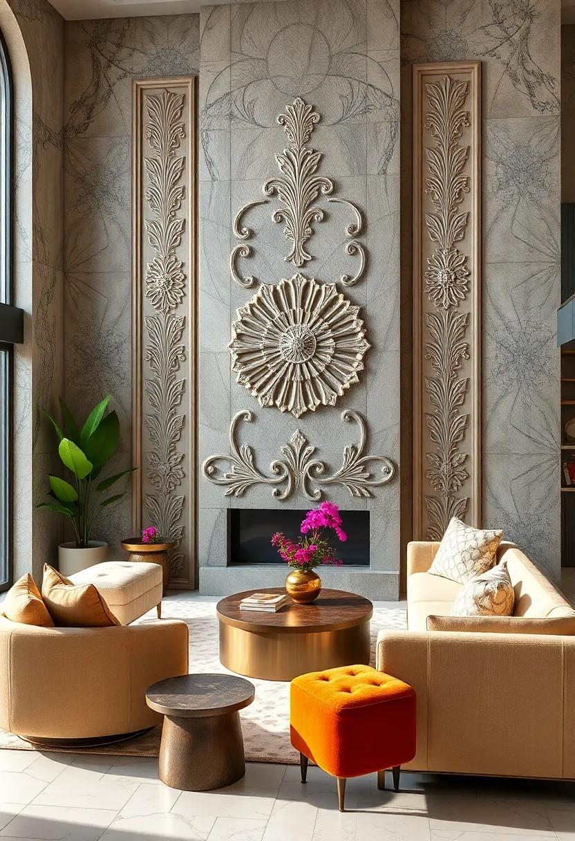 Statement Wall Panels Carved With Intricate Patterns to Add Sophistication and Flair