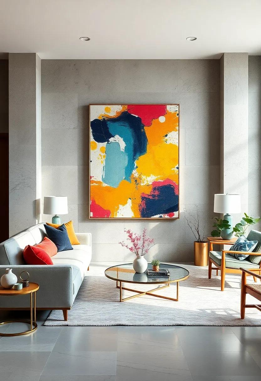 Abstract Expressionist Canvases Featuring Unexpected Color Combos for Eclectic Rooms
