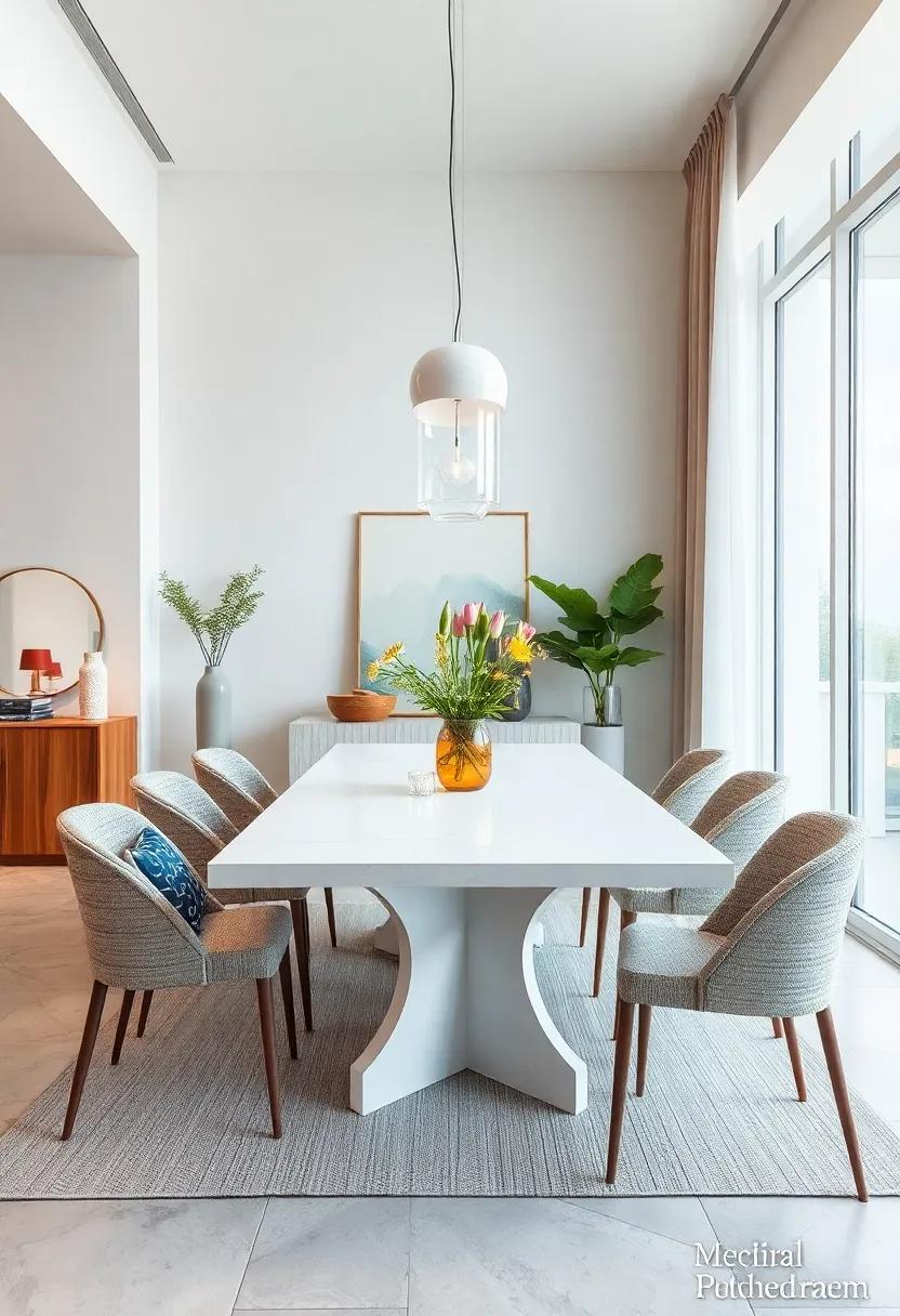 The Clean Lines of White Dining Tables Emphasizing Simplicity and Functionality in Contemporary Homes