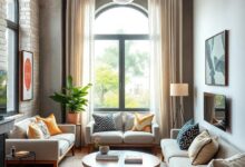 Cozy and Functional: Designing a Small Living Room with a Dining Area for Two