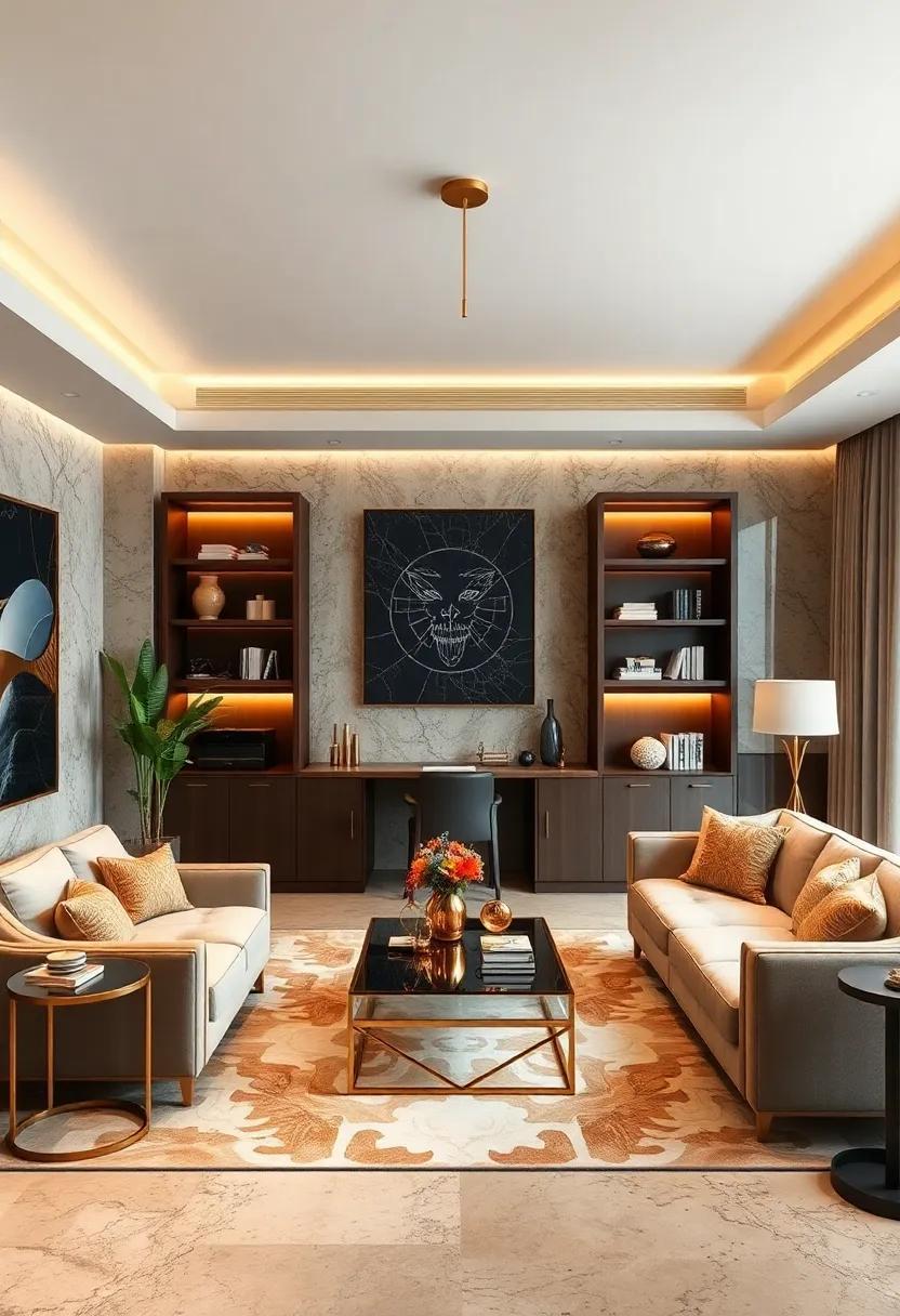 Elevate Your Workspace: The Allure of Luxury Home Offices with Gold Finishes