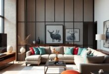 Elegant Living Room Dividers: Transform Spaces with Glass Panel Partitions