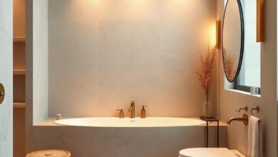 Serene Coastal Bathroom Ideas: Embracing Warm Lighting for Calm Retreats