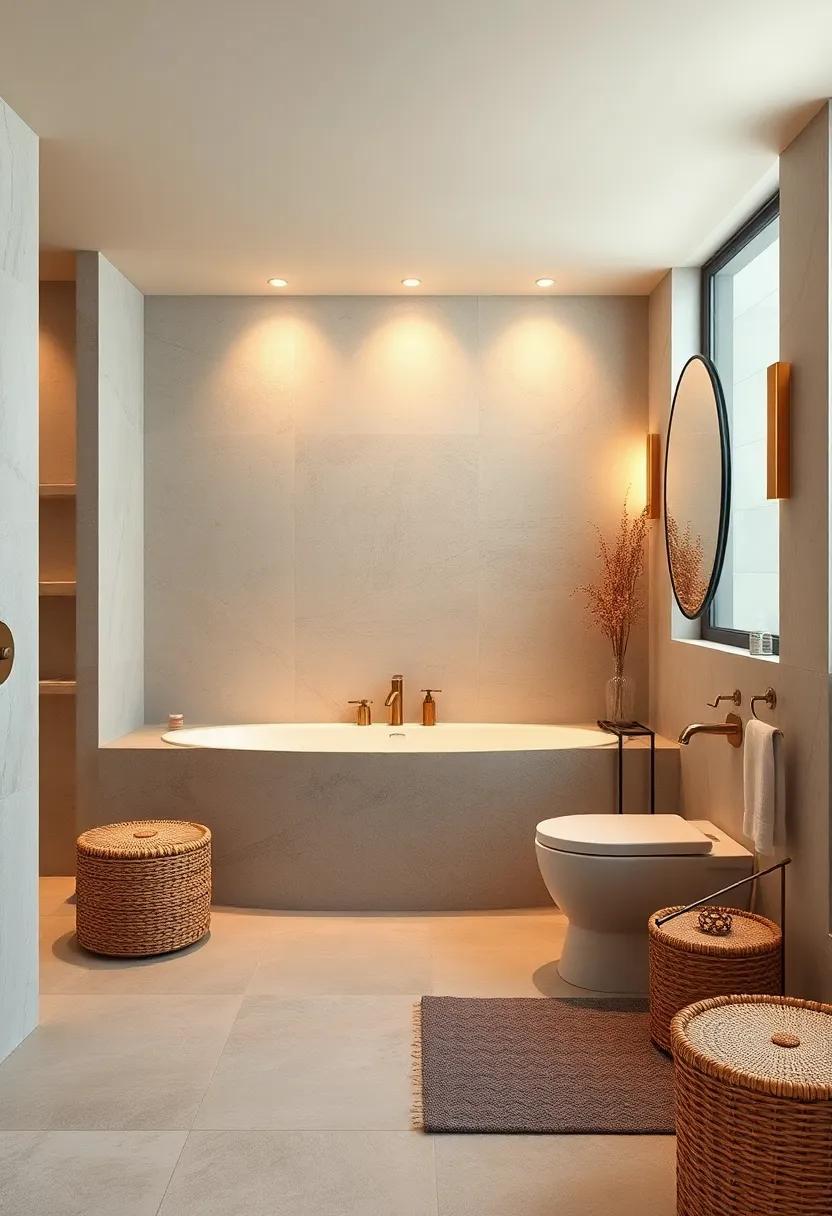 Serene Coastal Bathroom Ideas: Embracing Warm Lighting for Calm Retreats