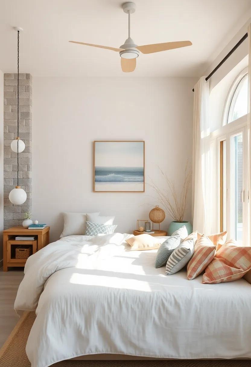 Serene Beach Cottage Bedroom: Driftwood Accents Meet Soft Pastel Hues
