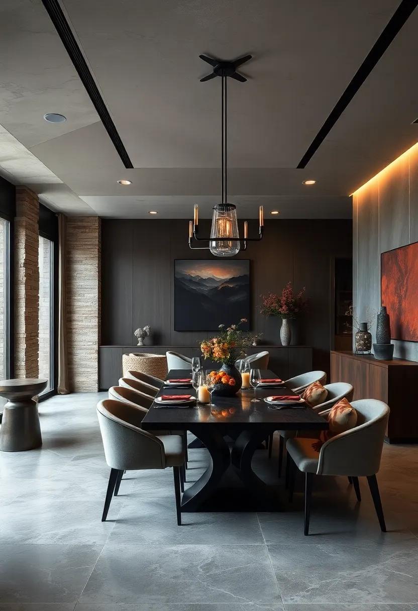 Embracing Shadows: Designing Dark and Moody Dining Rooms with Elegance