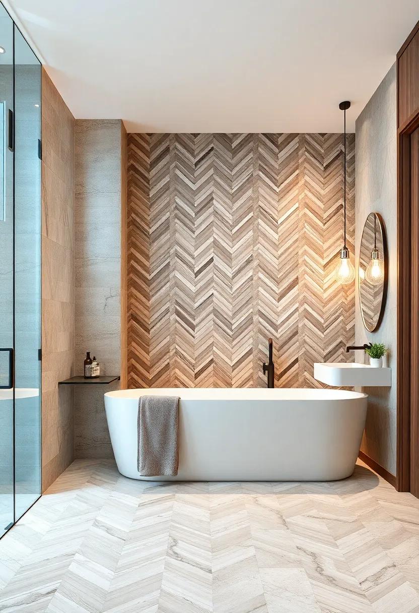 The Crisp Beauty of Chevron Textured Tiles Enhancing Wall Surfaces With Repeating Angular Depth