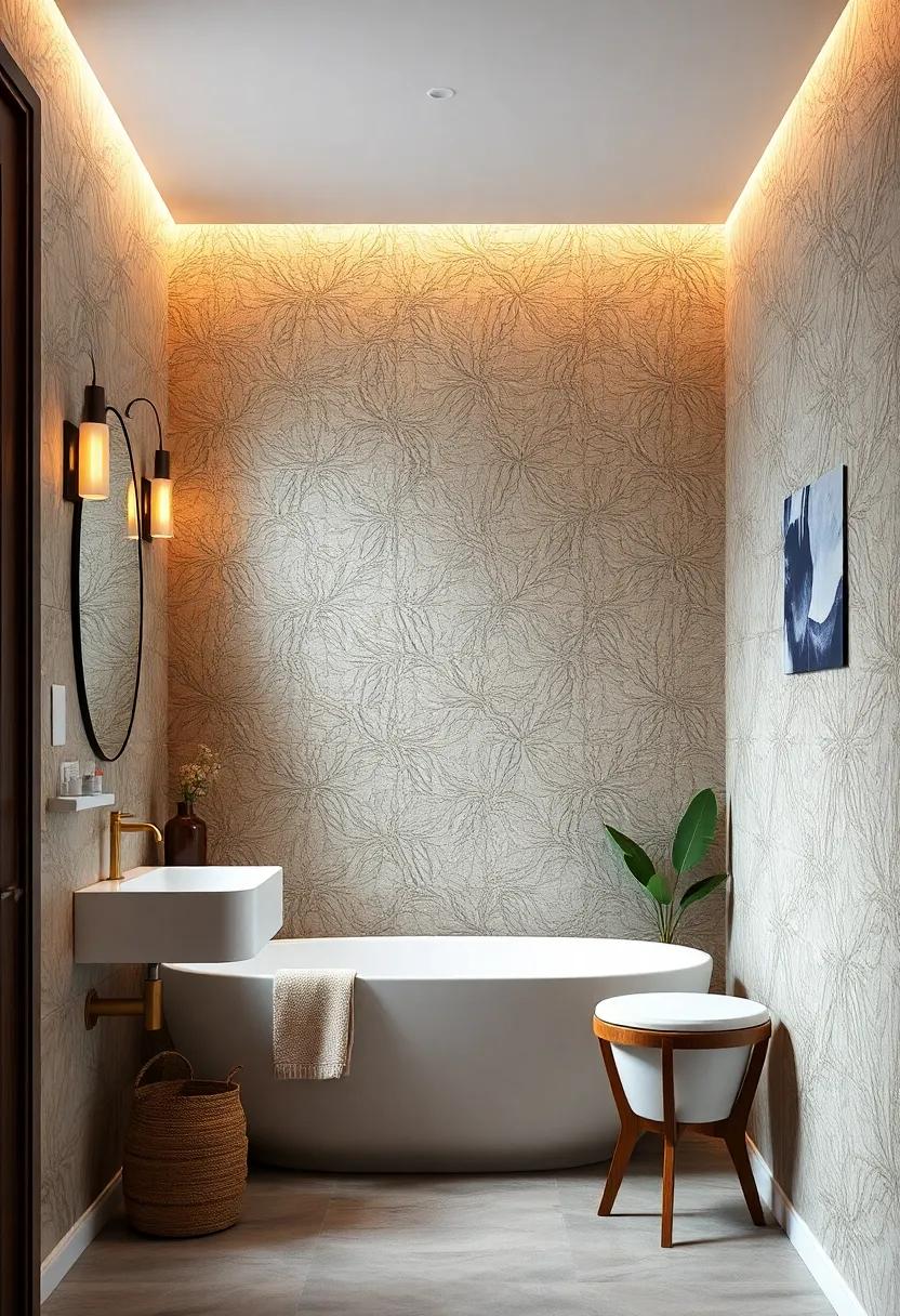 Embossed Floral Wall Tiles Bringing Elegant Texture and Vintage Style to Bathroom Decor