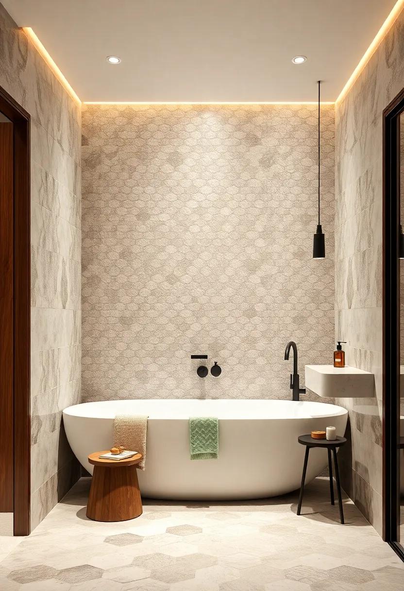 Hexagonal Textured Tiles Offering Modernity and Intrigue Through Unique Shapes and Relief