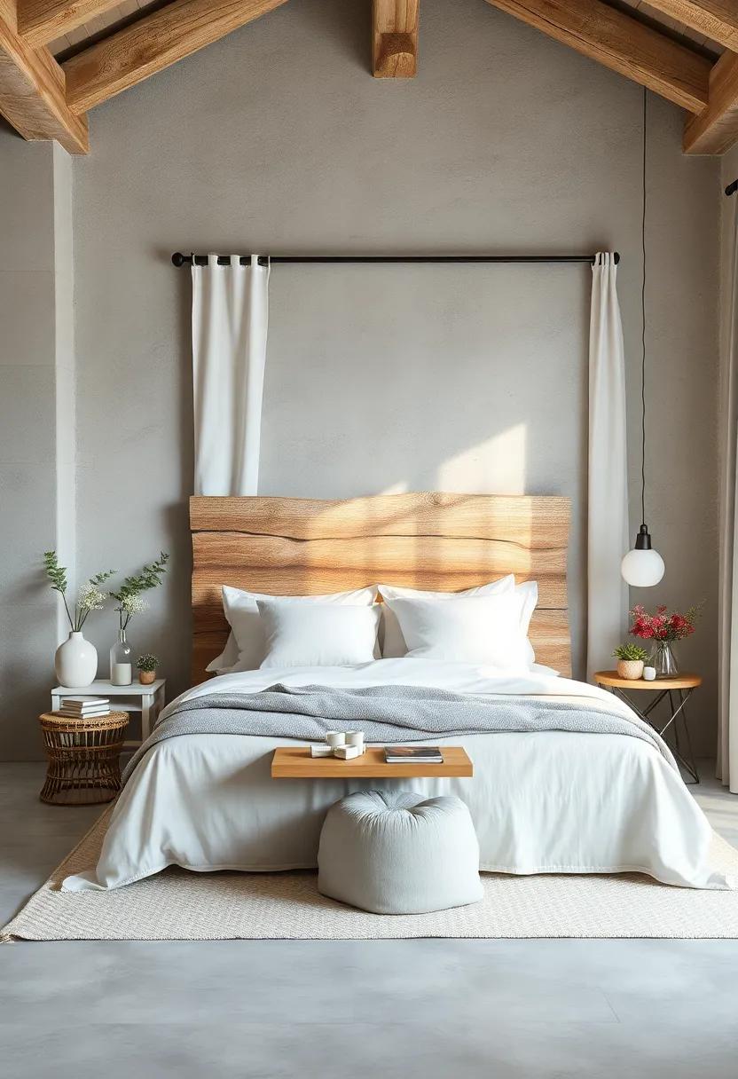 A Peaceful Bedroom Nook Highlighted By Driftwood Shelves Lined With Seashell Decor And Light Lavender Accents