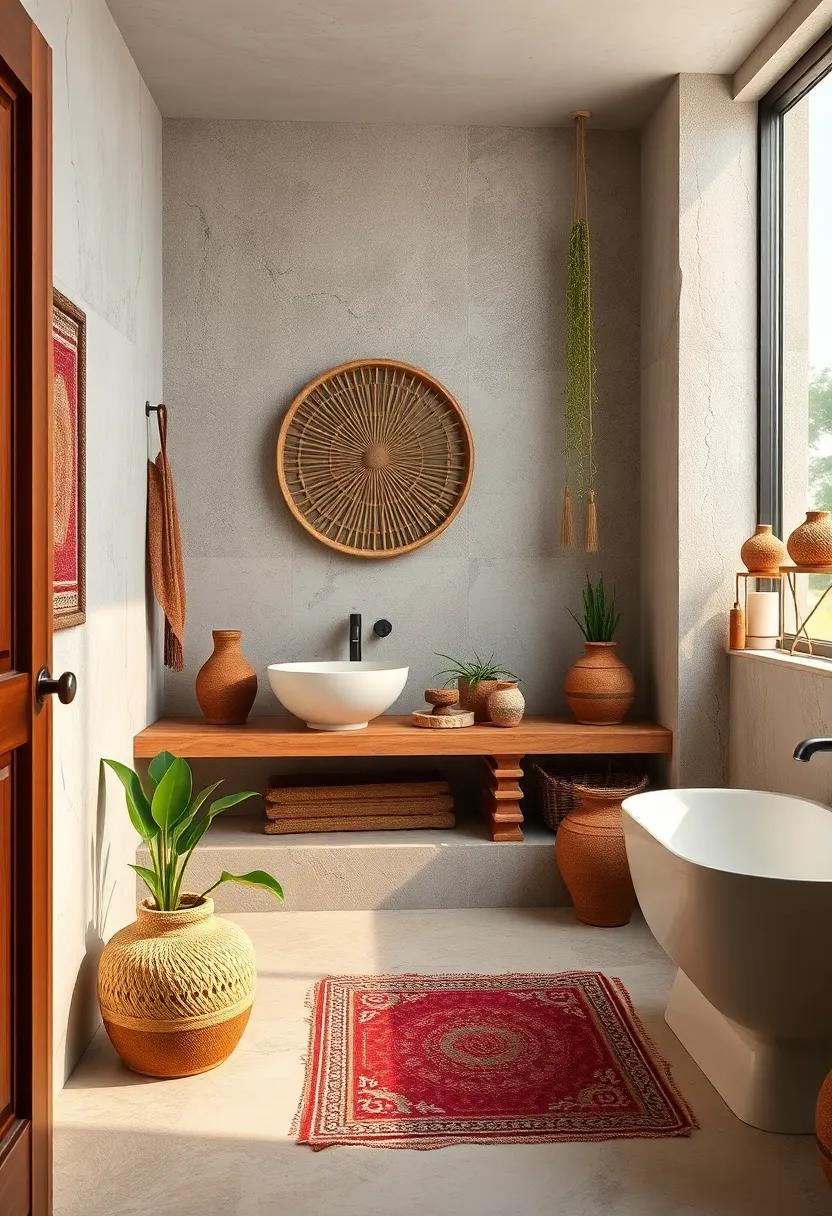 Artistic​ Pottery: Look for handcrafted pottery to ⁢use as decorative pieces or plant pots to add⁢ a ‌personal touch to your bathroom decor