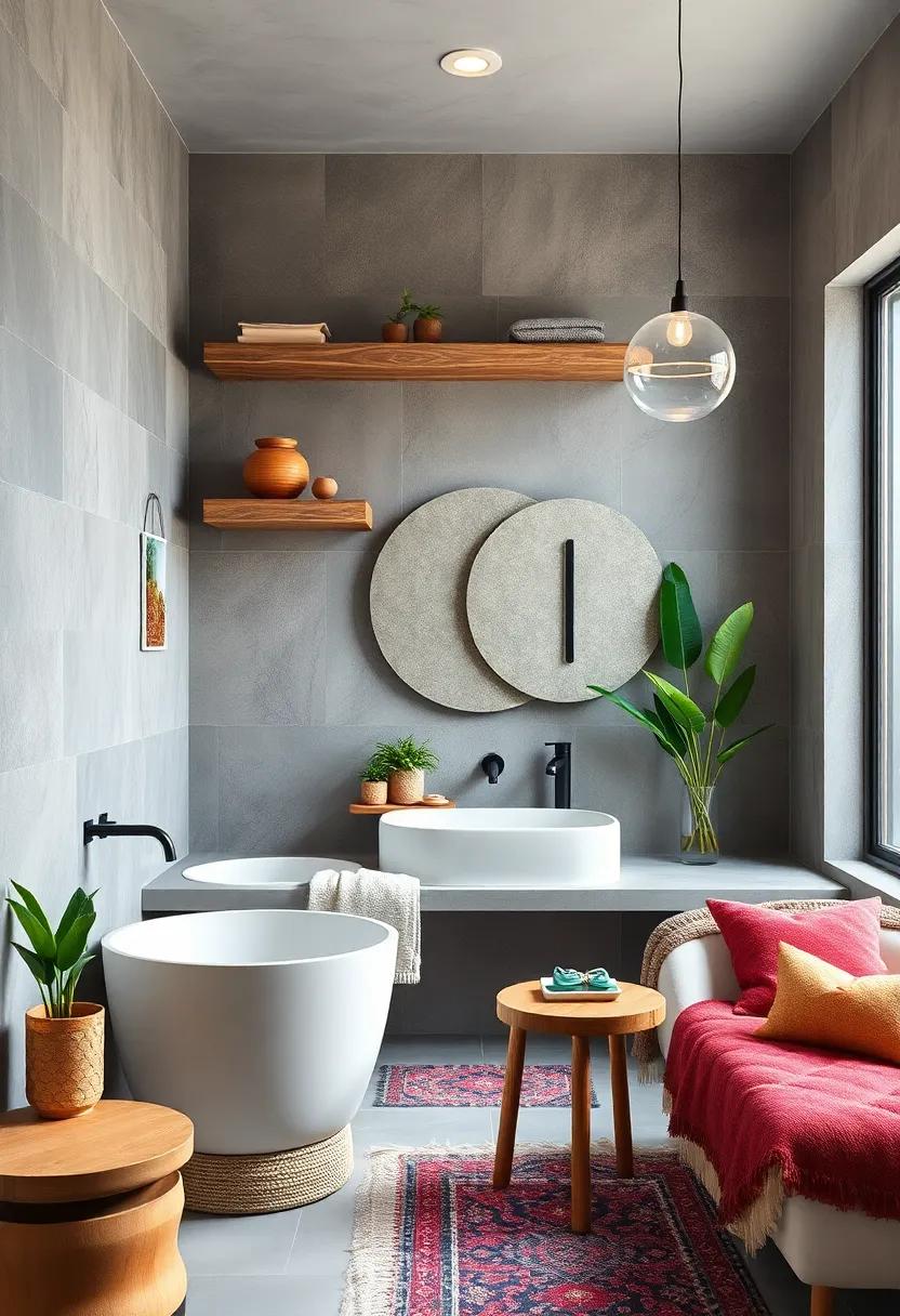 Rustic⁢ Wood Accents:⁢ Incorporate wooden elements, such as‌ reclaimed wood shelves or a wooden stool, ‍to enhance the organic feel of ⁤the space