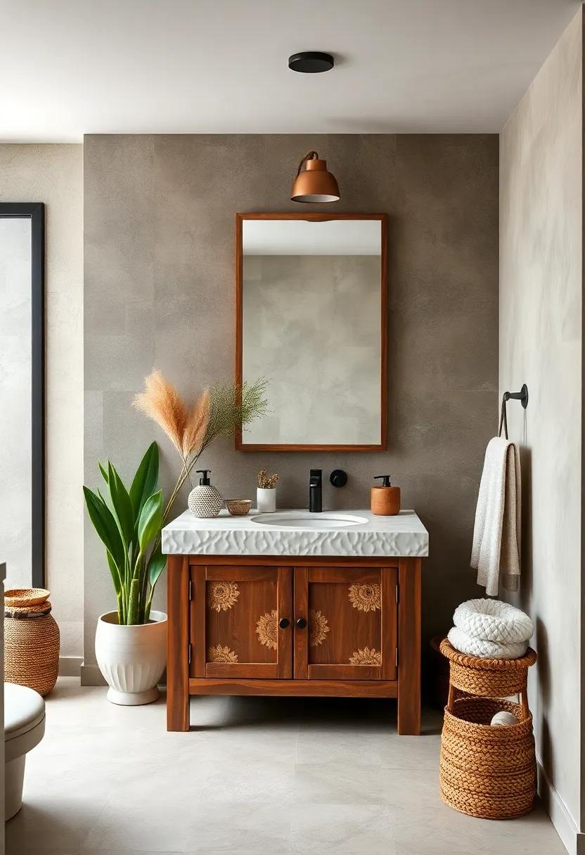 Vintage⁤ Vanities: look for a distressed wooden vanity that ⁢reflects your boho style,adding a unique focal point​ to your bathroom