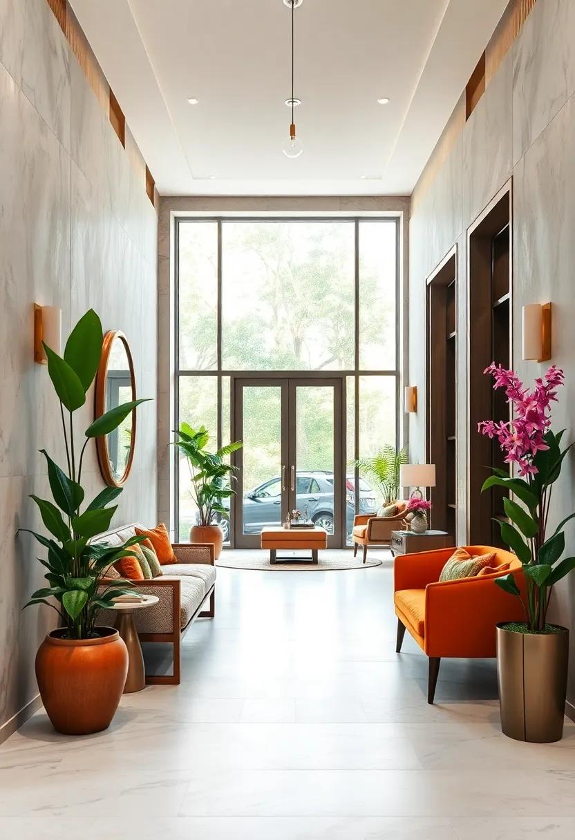 Greenery And Floral Arrangements Styled To Resemble Boutique Hotel Freshness And Serenity