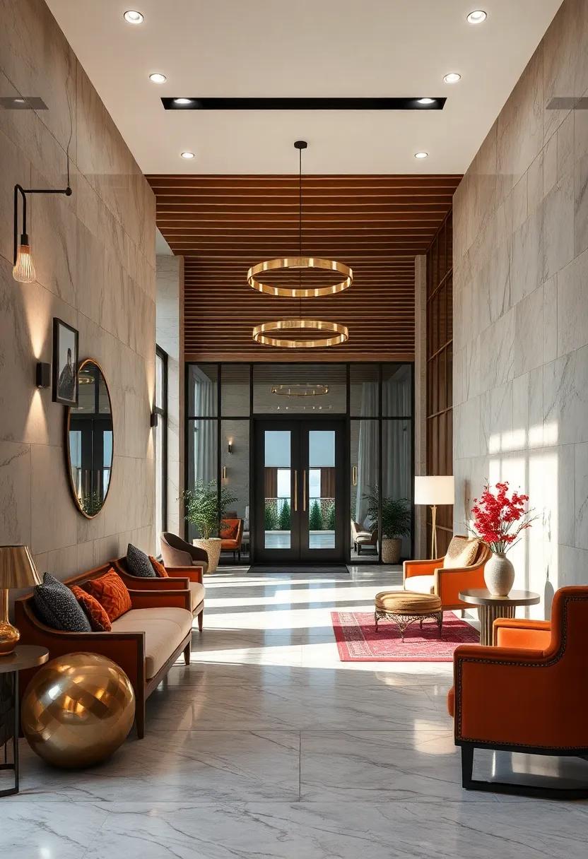 Reflective Surfaces With Subtle Metallic Finishes Enhancing Light And Creating Open Space Illusions