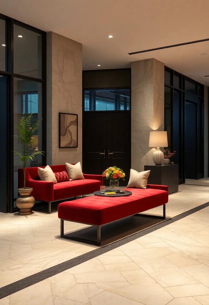 Velvet Upholstered Benches Offering Plush Comfort And Elegant Texture For A Cozy Welcome