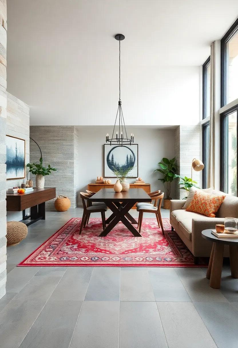 Layer your rug: For a boho ​look, consider layering a ‍smaller rug over a larger one ⁢to create a unique visual appeal