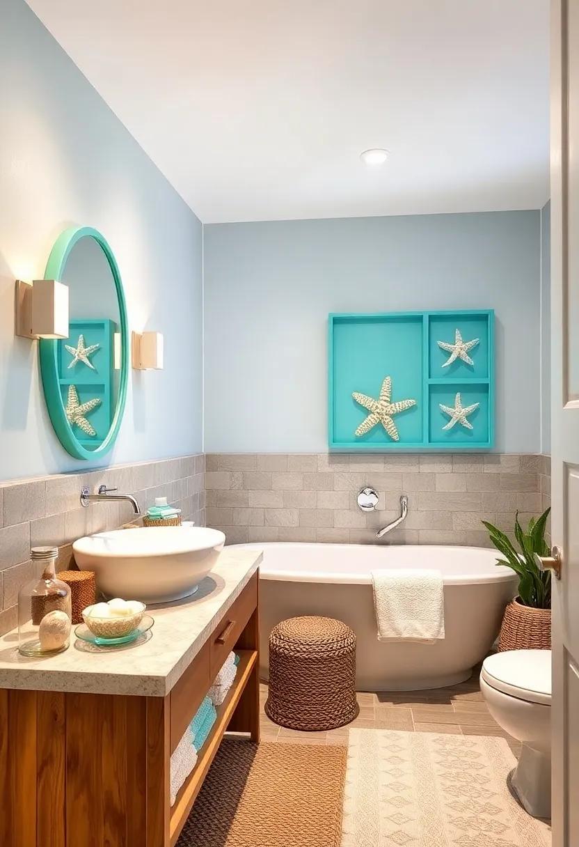 Nautical Accents: Incorporate marine-themed decor, such⁢ as seashells or starfish, in turquoise frames to​ add a ⁢touch of coastal charm