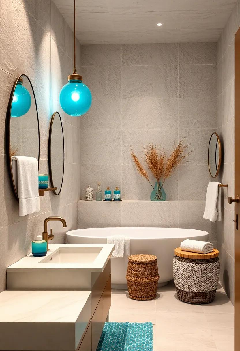 Light Fixtures: Replace standard fixtures ​with turquoise glass ‌or ceramic lights to create a ⁤serene ambiance that's⁤ reminiscent ⁢of coastal‍ sunsets