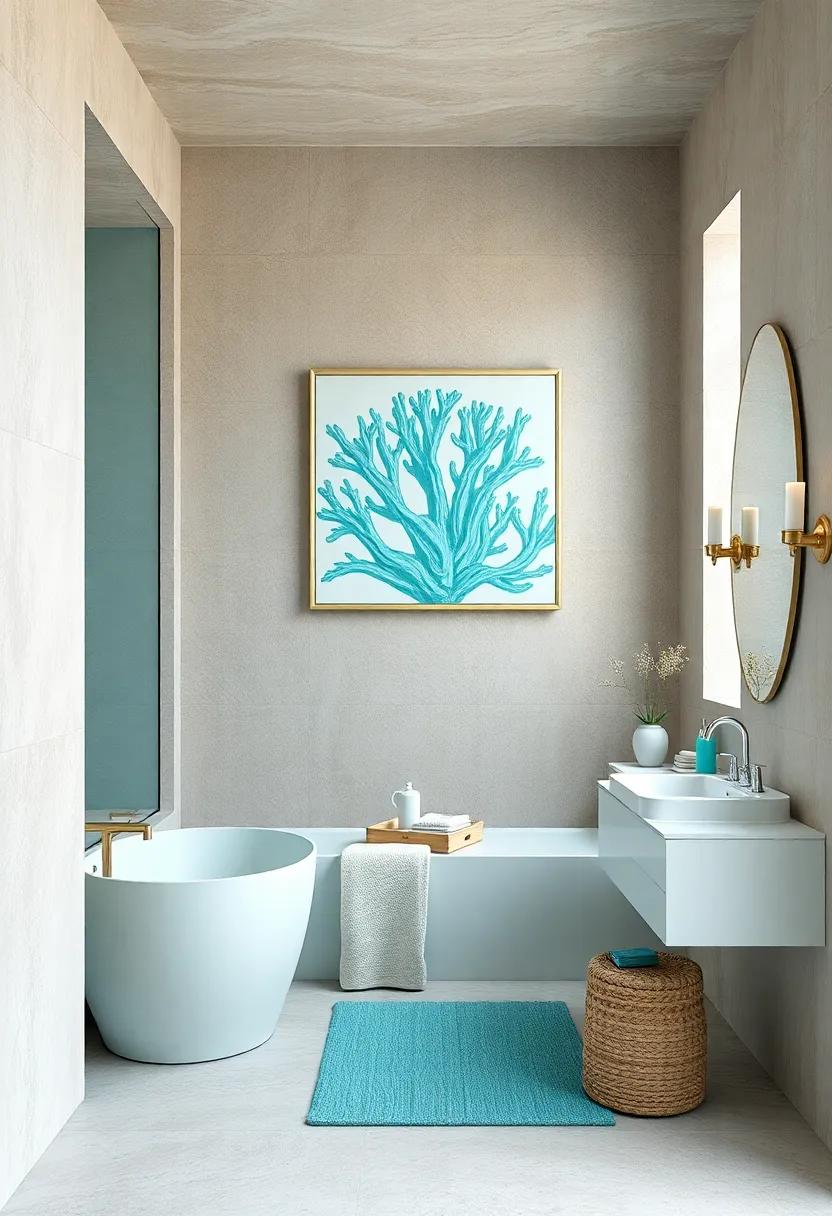 Coral-Inspired Art: Hang coral-themed wall art in ⁣turquoise ​tones to evoke the tranquility of the sea ⁤while adding a splash of color
