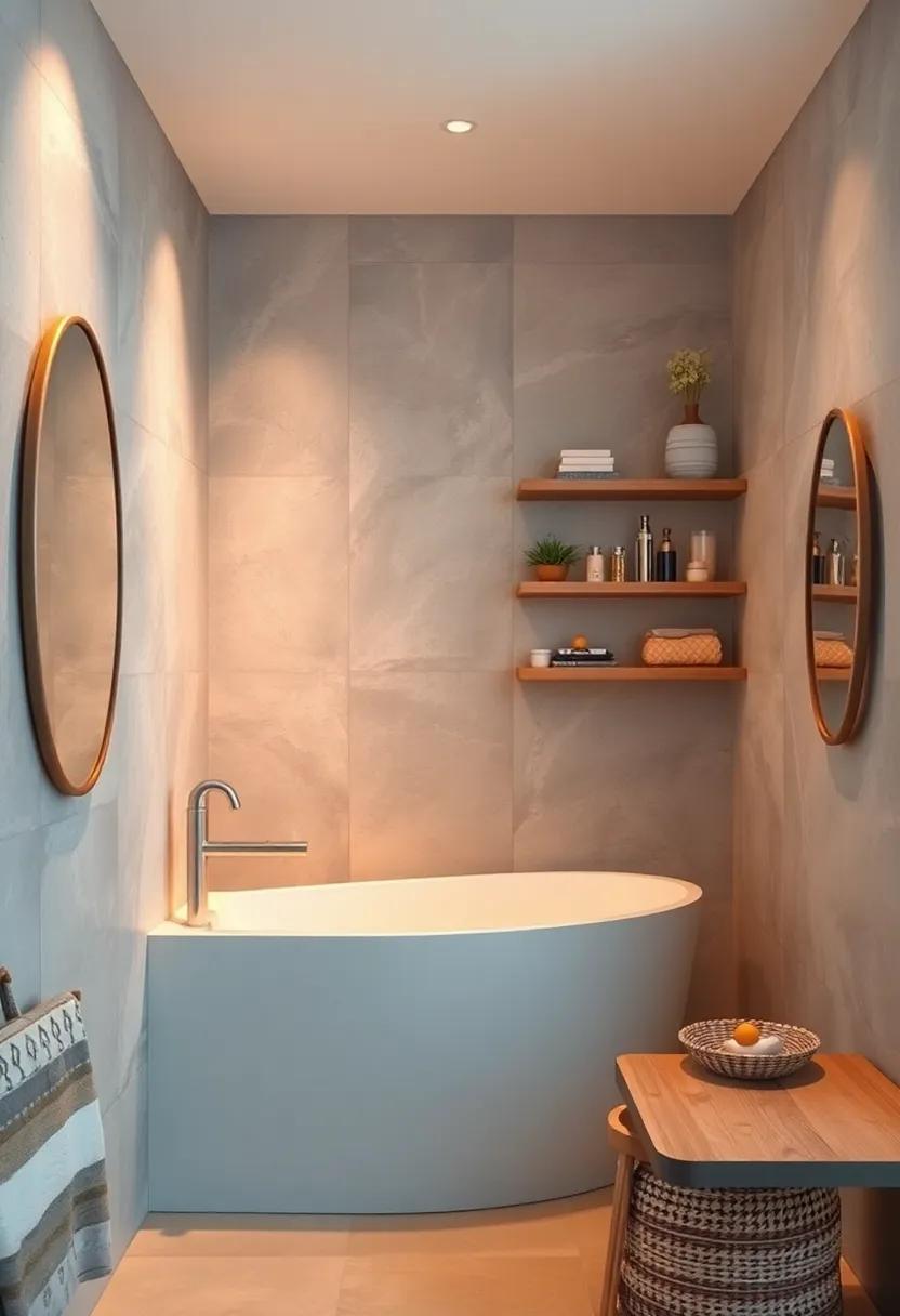 Beachfront Calm Reflected in Warm Lighting and Open Shelves Filled With Nautical Trinkets