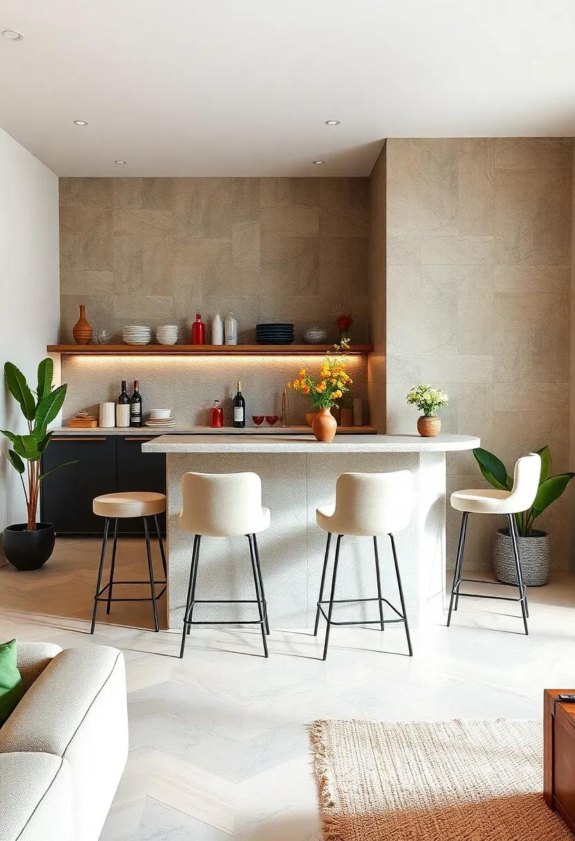 Bar Stools: ⁤Select stylish ⁤bar stools ‍that fit under ⁣the​ counter or‍ table when not in use, ensuring a sleek ⁣look without taking up too much‍ space