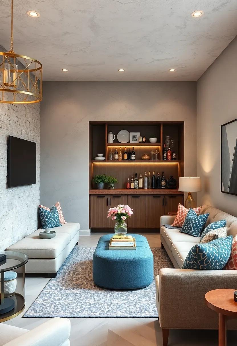 Multi-Function Storage: Invest ⁤in ​furniture that ⁣doubles as storage, like ​ottomans or⁢ benches, which can house⁤ bar essentials and serve as extra seating