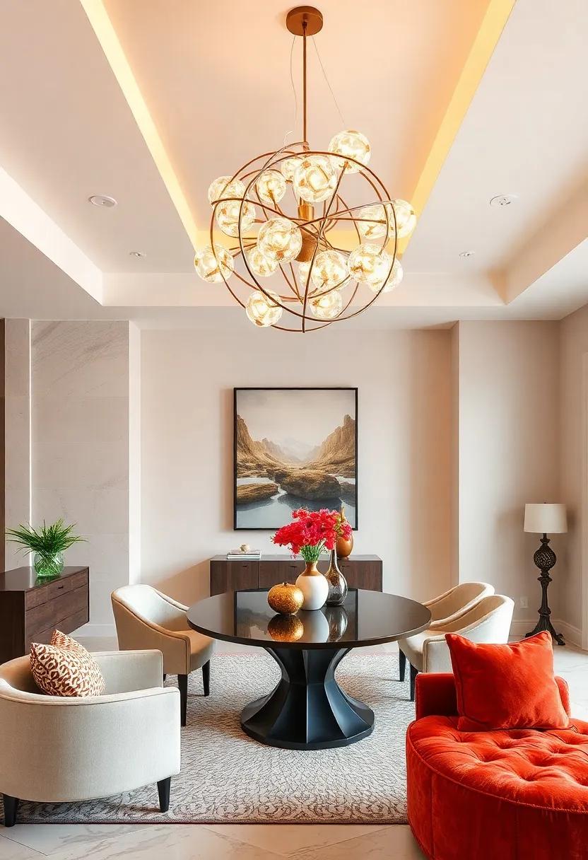 Chic Sphere: Choose spherical ​chandeliers that create an inviting‍ atmosphere ​and add visual intrigue⁣ with ‌their round, open designs