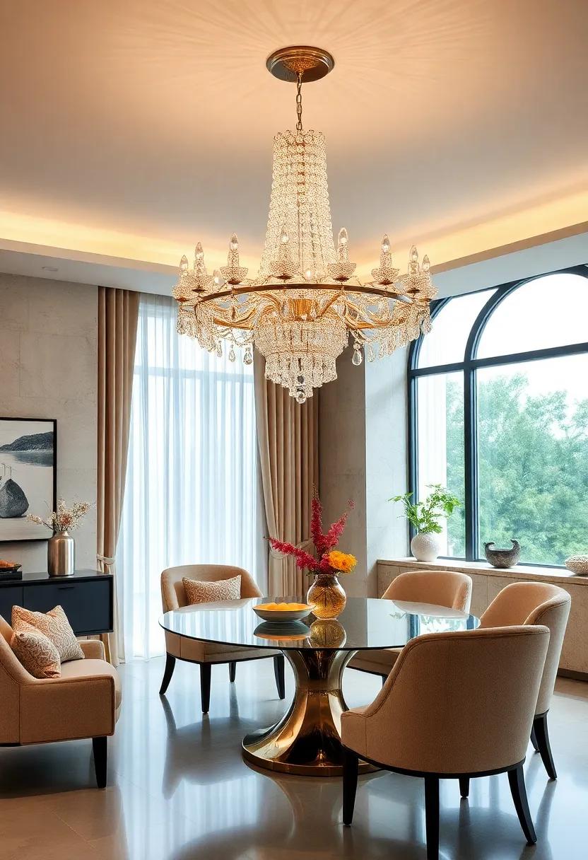 Crystal and Fabric fusion: Explore designs that mix luxurious crystals with soft fabrics,‌ offering a unique contrast that softens ​the ambiance