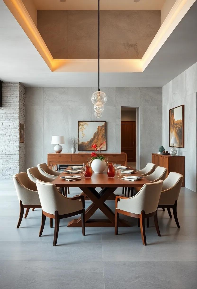 Curating Symmetrical Dining Table Alignments Flanked by Elegant Chairs or Benches