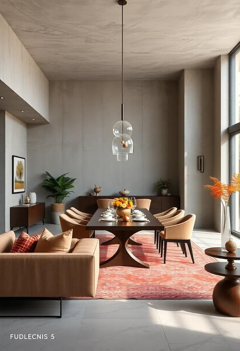 Visualizing Open Plan Dining Areas with Seamless Transitions and Cohesive Furniture Choices