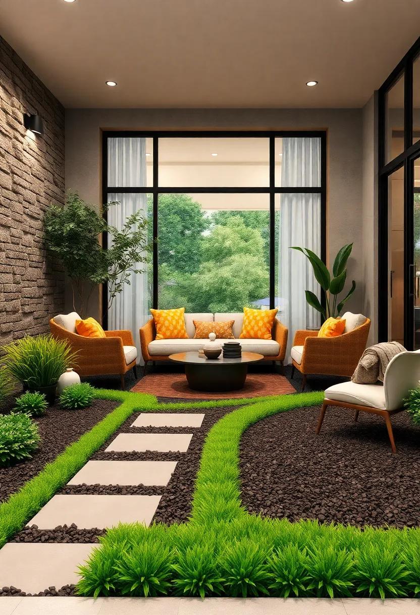 Use Dark Mulch To Set Off Bright Green Lawn Borders Providing Striking Visual Definition