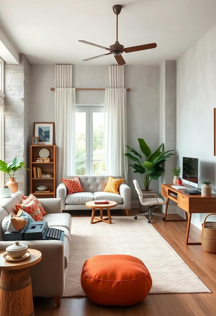 Combining Plush Ottoman Poufs with Industrial Steel Bookshelves for Cozy Reading Corners