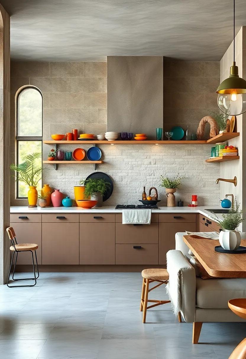 Curating Open Displays With Colorful Crockery And Unique Glassware To Add Personality