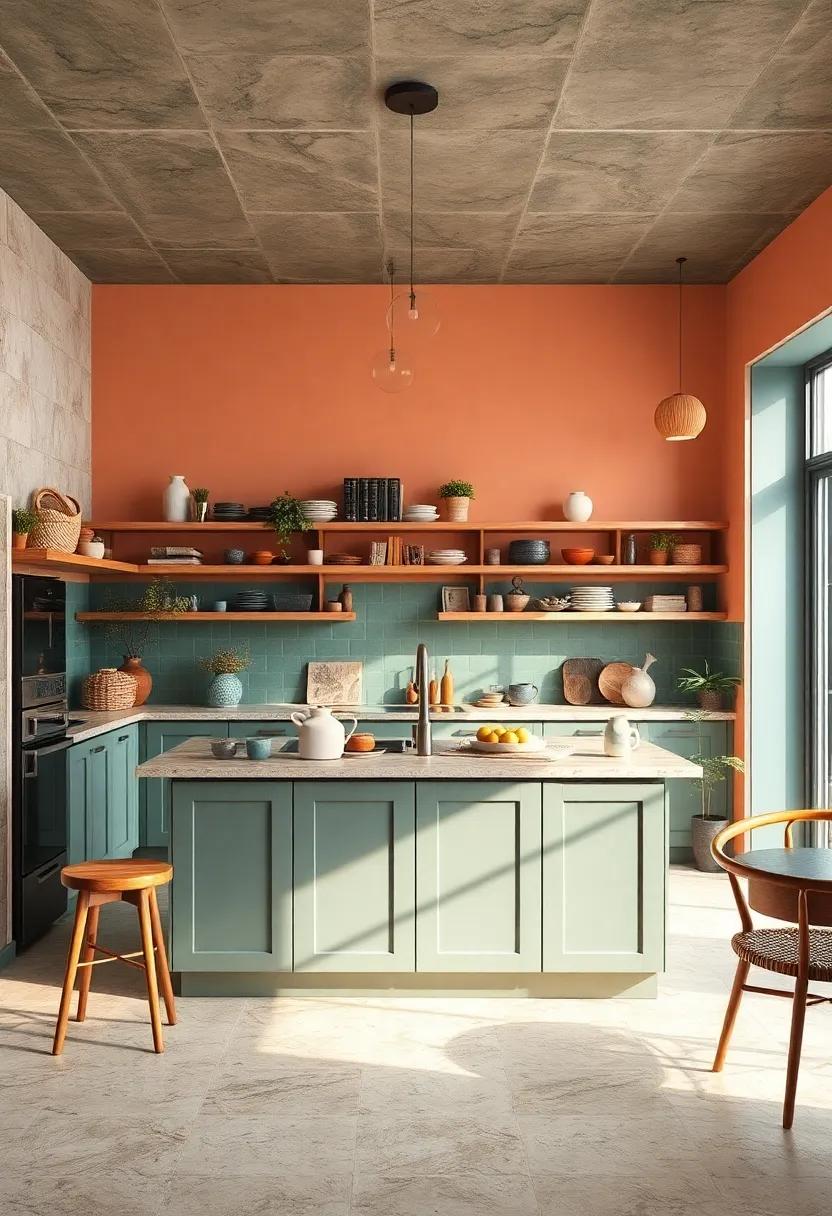 Eclectic Color Palettes Blending Bold Hues With Soft Neutrals For A Vibrant Kitchen Atmosphere