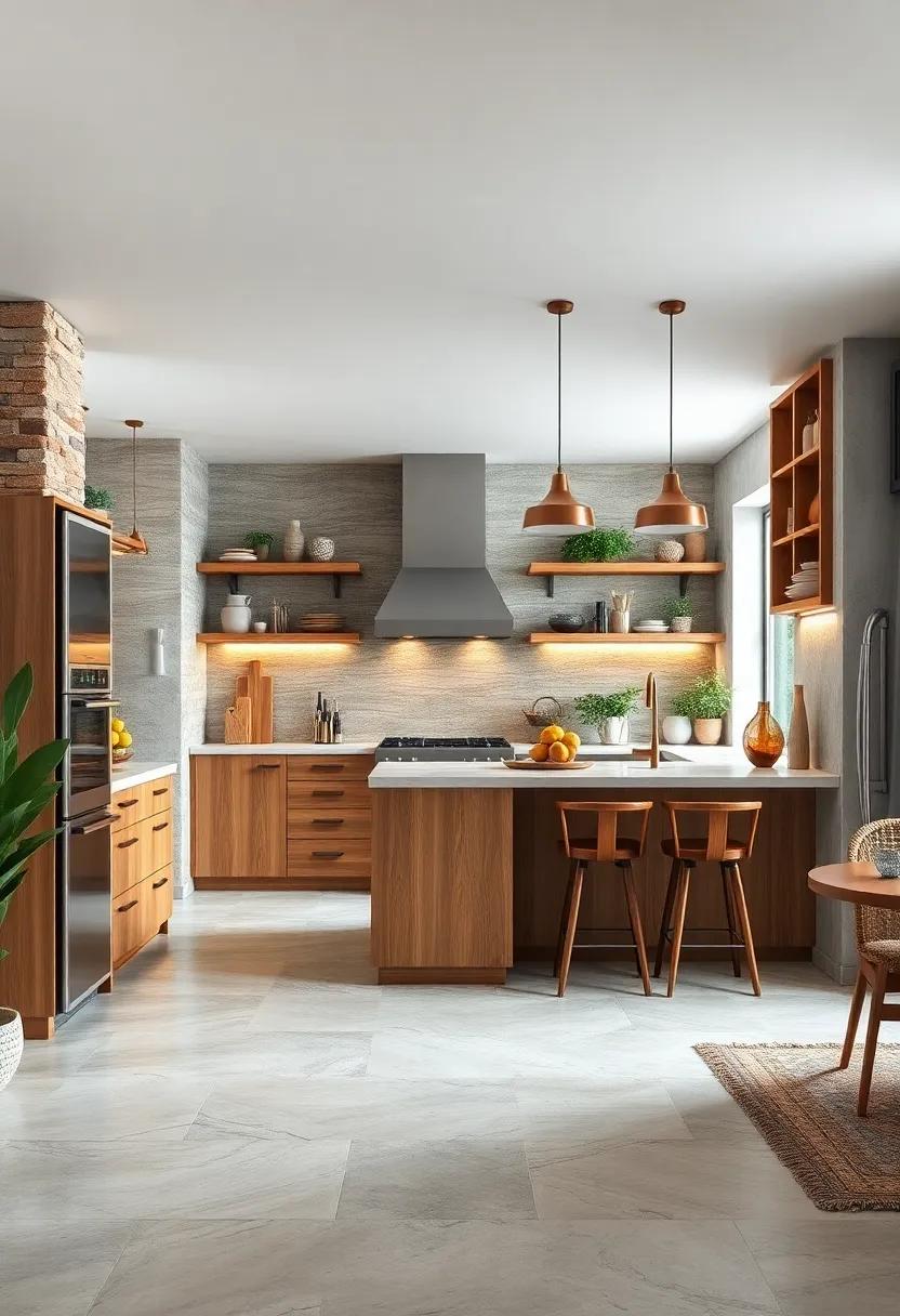 Layering Different Wood Finishes To Craft Depth And Character Across Countertops And Flooring