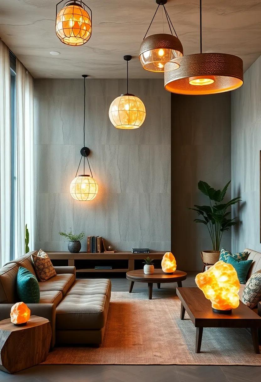 Colorful Paper Lanterns in Varied Sizes Decorating Eclectic Festival-Themed Rooms