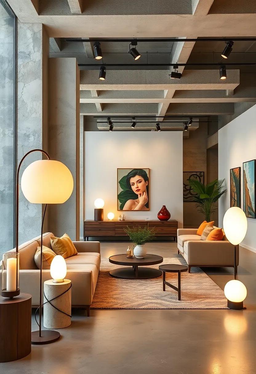 Abstract Sculptural Floor Lamps Blending Art and Illumination in Contemporary Galleries