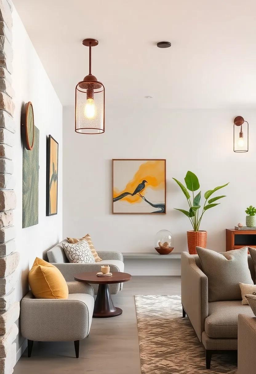 Eclectic Wall Sconces Featuring Mixed Metals and Textured Glass Elements for Artistic Flair