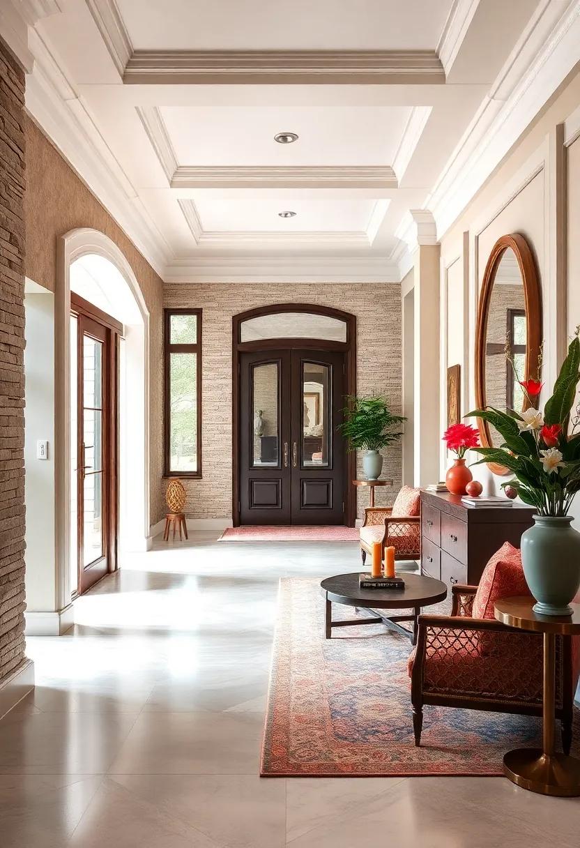 Architectural Molding Accents Enhancing Entryways with Classic and Modern Symmetry