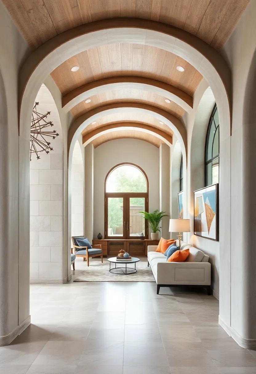 Curved Archways and Millwork Blending Soft Forms with Structural Integrity