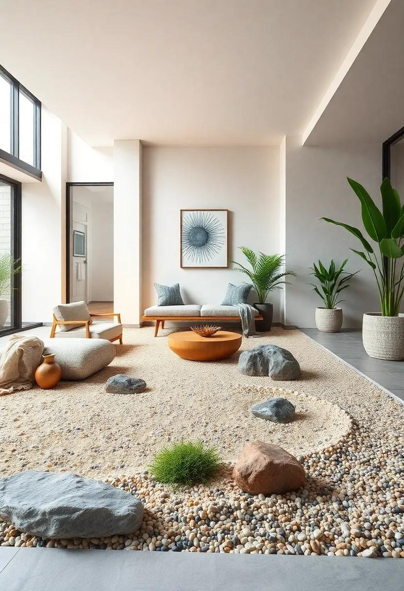 Combining Fine Sand Textures With Coarser Gravel to Create Visual Interest and Tactile Variation