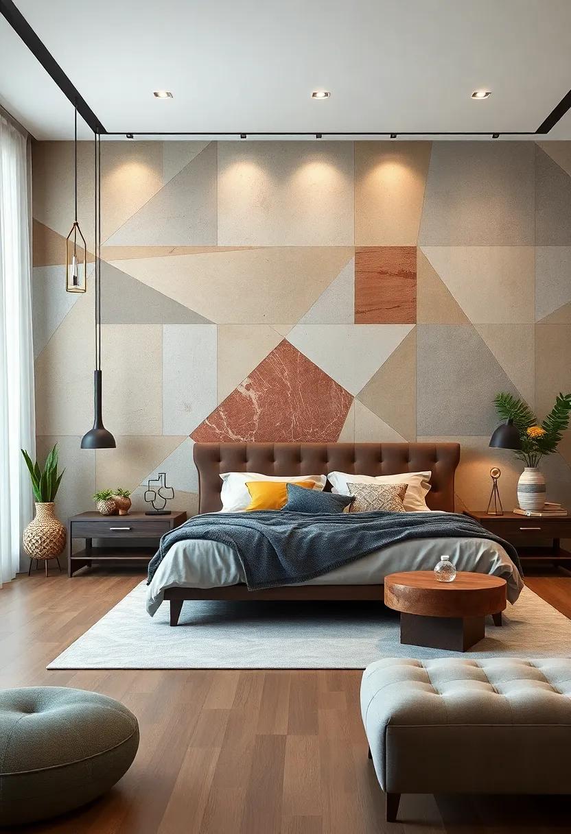 Layered ⁣shapes in​ soft earth tones can create a warm ​and inviting atmosphere,perfect for winding down at night