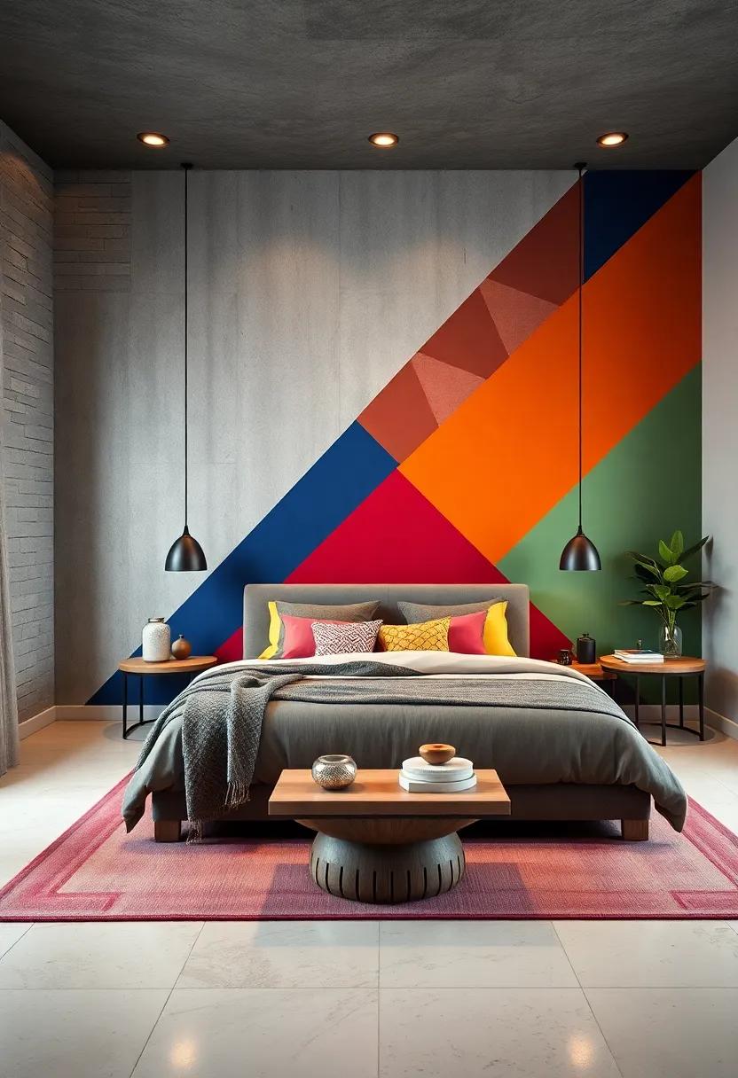 Use⁢ asymmetrical shapes in bold colors‌ to invigorate the space ⁣and spark creativity without overwhelming the senses