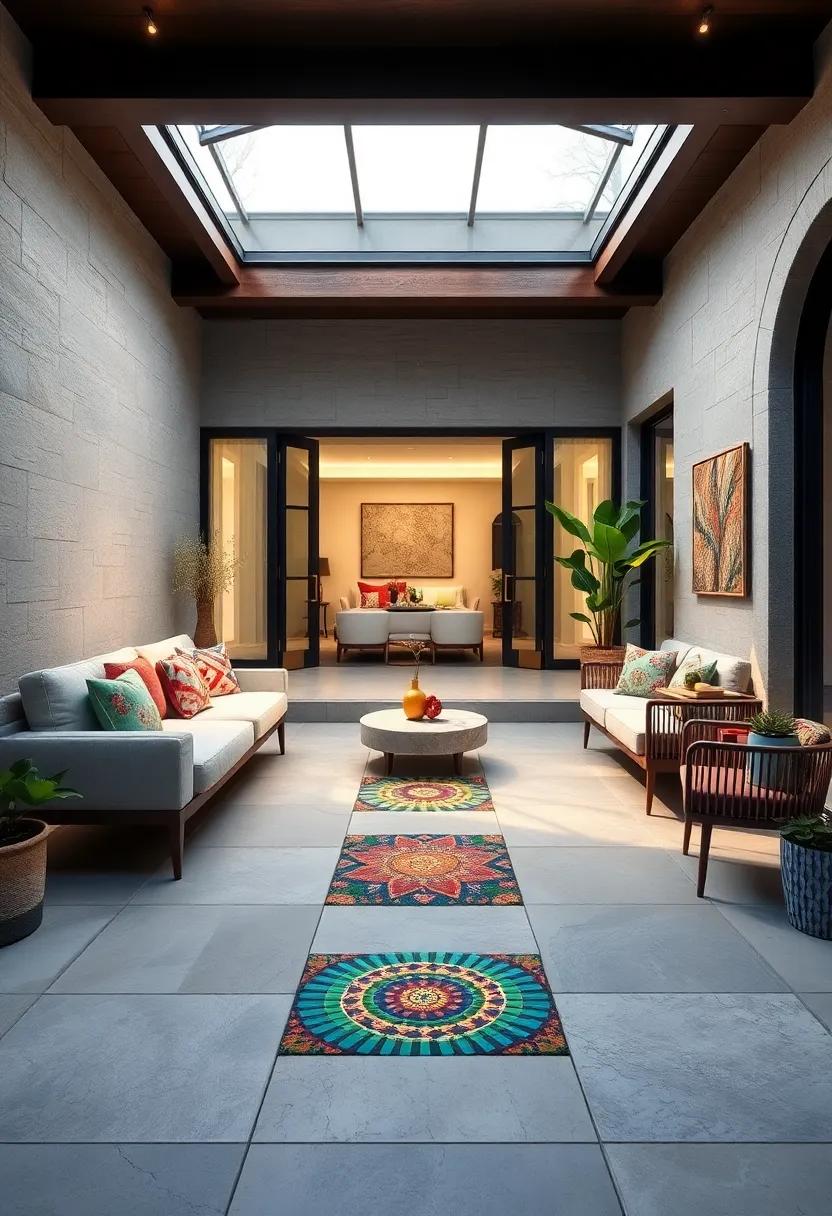 Artistic Mosaic Stepping Stones Featuring Bright Patterns And Intricate Designs