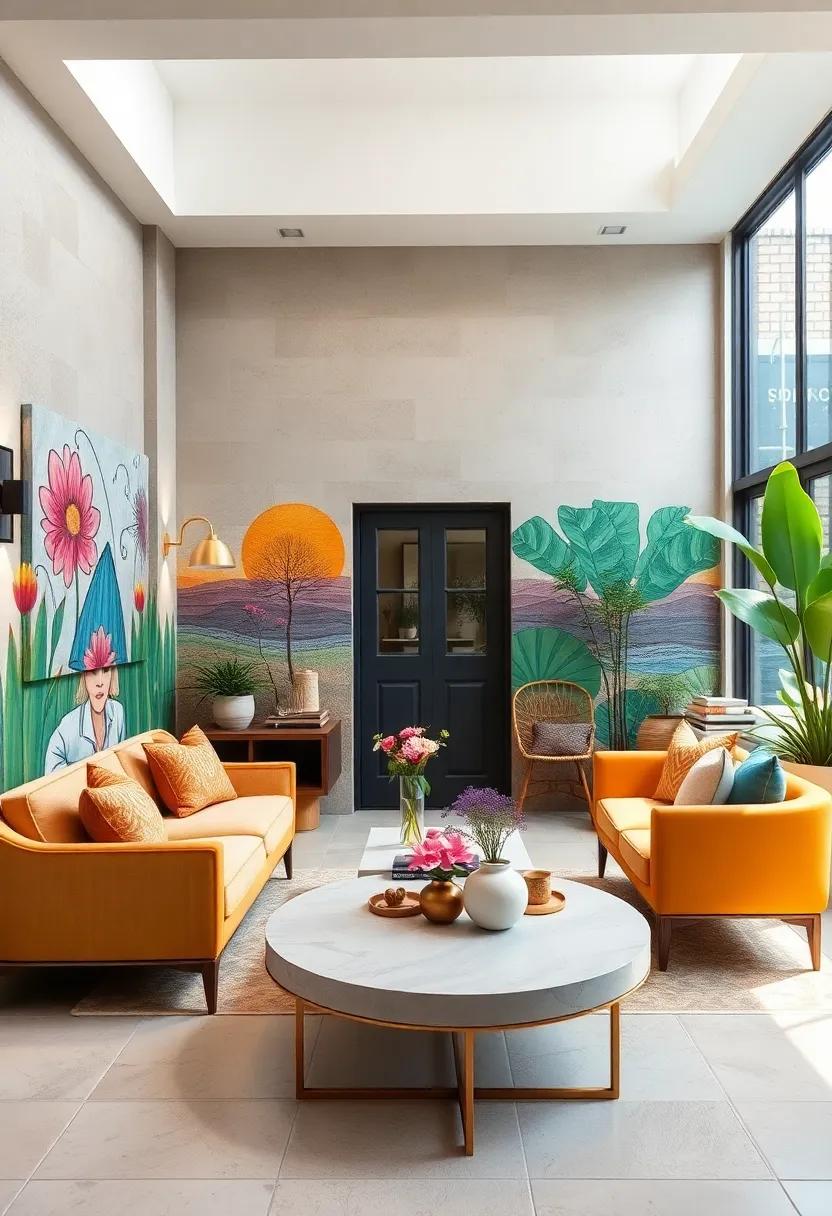 Whimsical Painted Fences Featuring Artistic Murals That Add Charm And Personality