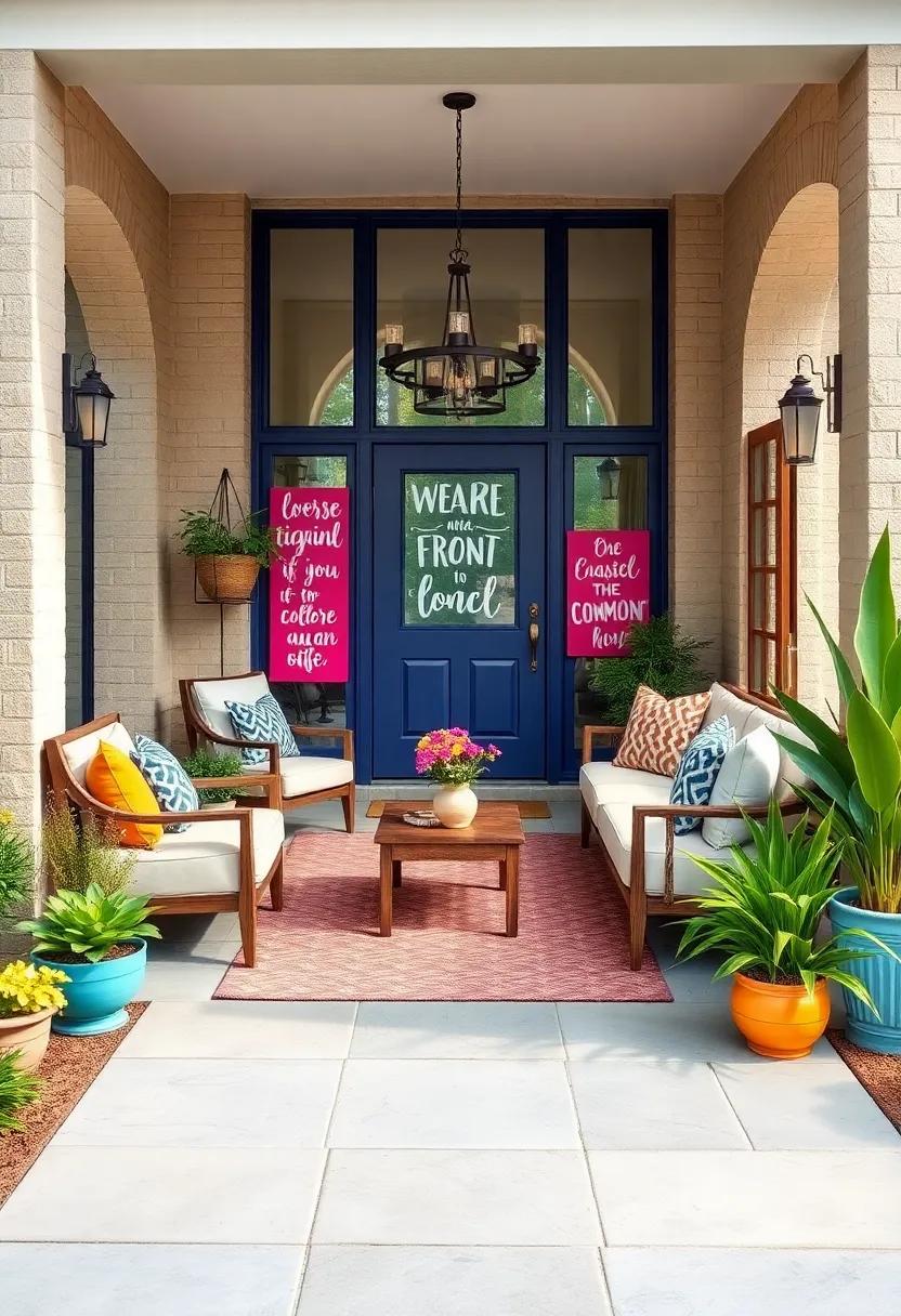 Cheerful Painted Garden Signs Displaying Inspirational Quotes In Vivid Hues