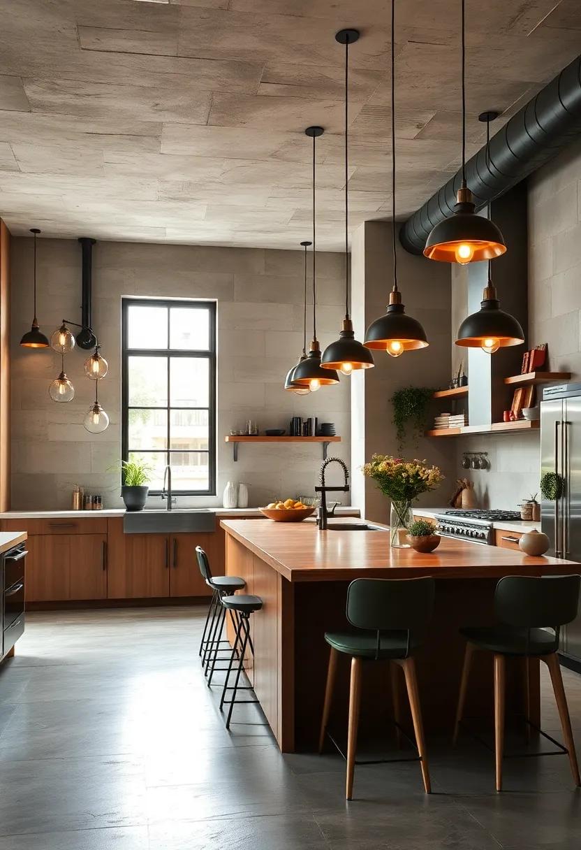 Bold Industrial Lighting Fixtures That Illuminate Urban Kitchens With a Stylish Edge