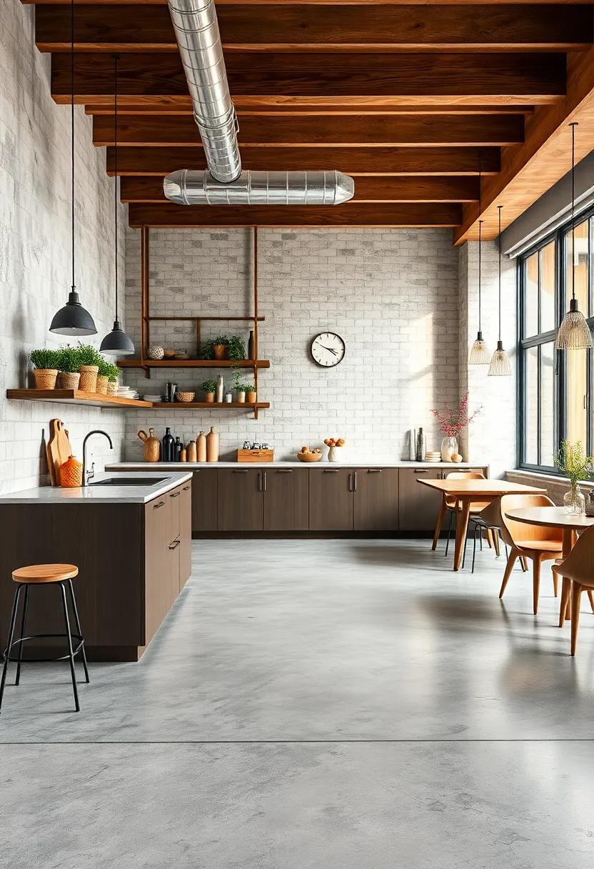 Concrete Floors with Polished Finishes Providing Durable Yet Stylish Urban Kitchen Flooring